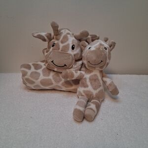 Hudson Baby Giraffe Plush And Robe - Brown and Cream